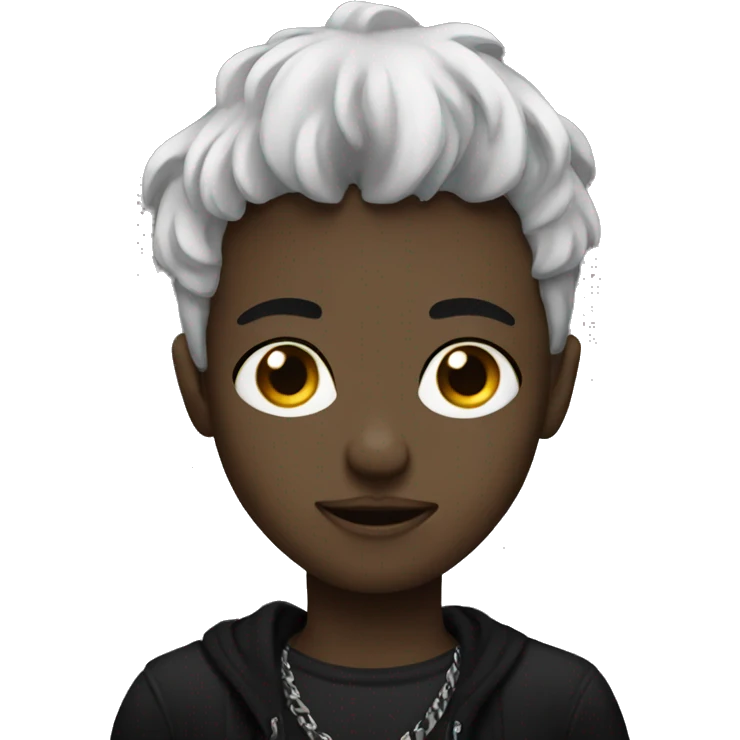 Black boy goth emoji