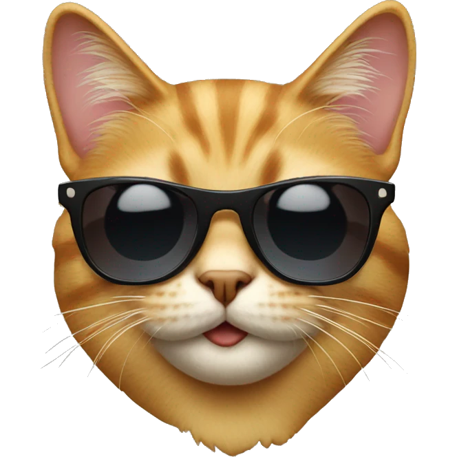Cat with sunglasses emoji