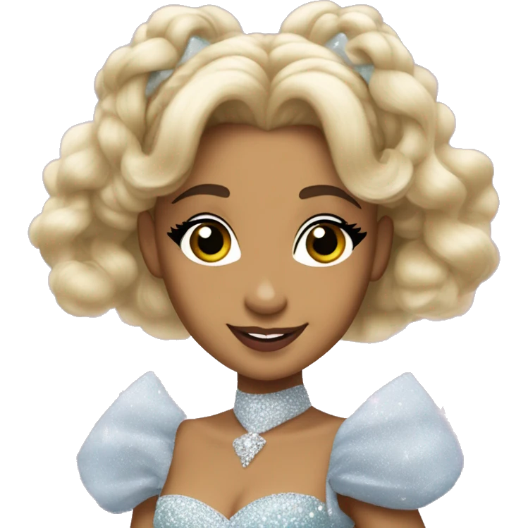 ariana grande dressed up as glinda from the movie wicked emoji