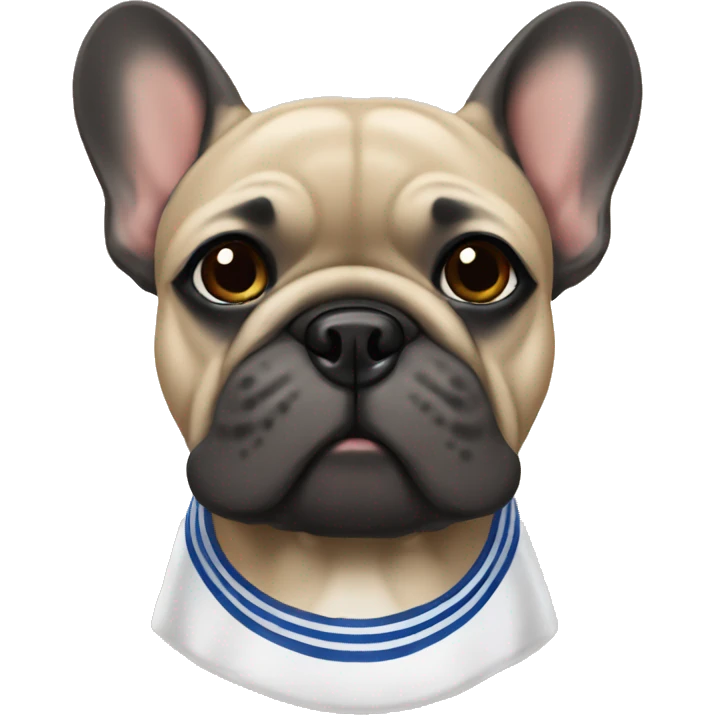 Frenchie wearing a jersey emoji