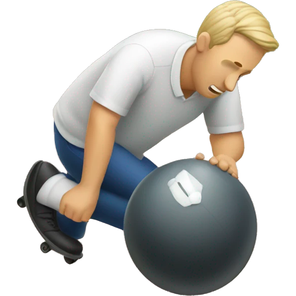 Man rolling a lawn bowl  emoji