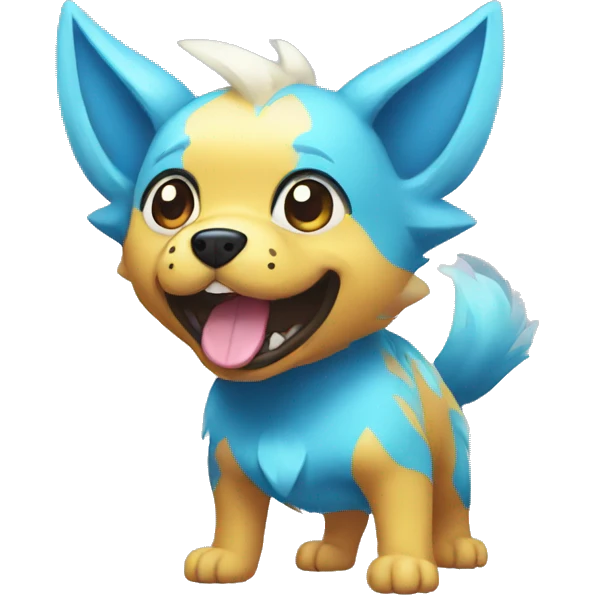 Colorful Electric Dog Pokémon emoji
