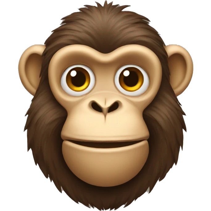 Apple's style emoji monkey: funny emoji