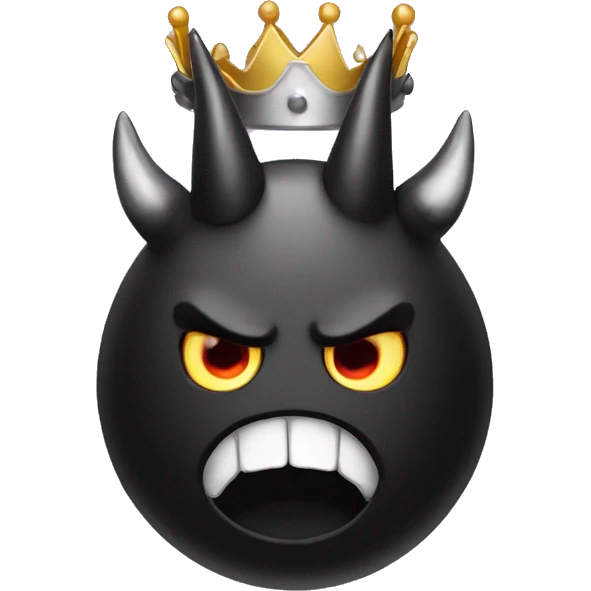black devil emoji face with crown  emoji