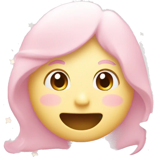 Light pink heard with white small stars floating around it  emoji