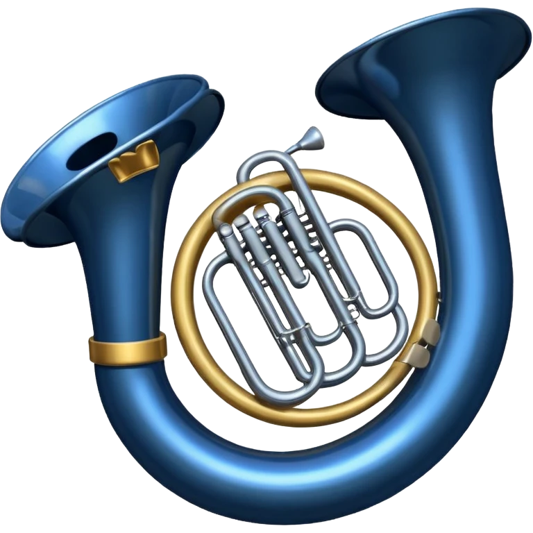 tuba redonda azul escura emoji