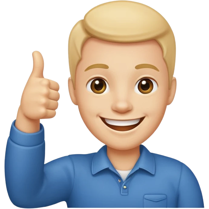 cheerful thumbs up with a big smile emoji
