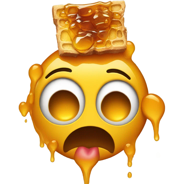 😲 with honey coming out his mouth emoji