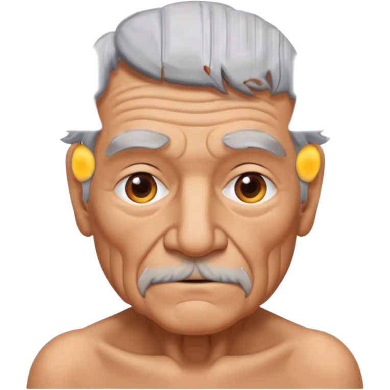 Hombre viejo desnudo emoji