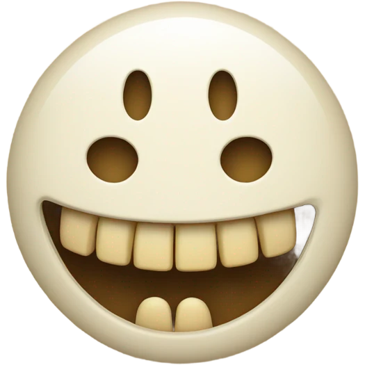 smiling smiley with bone emoji