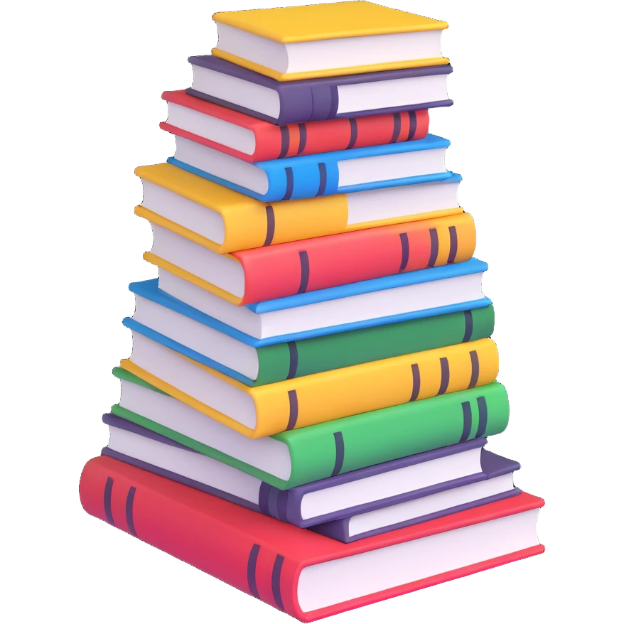 stack of books in beige tones emoji