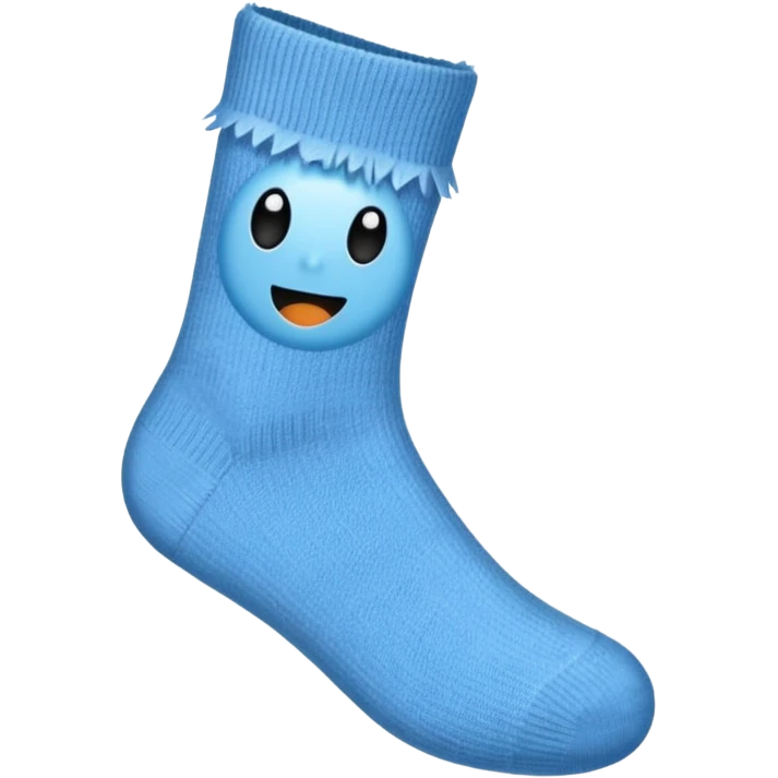 simple flat icon of a frayed sock with a hole at the big toe emoji