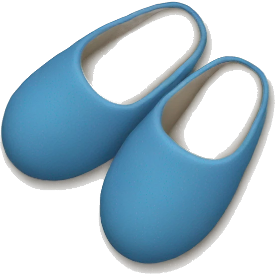Slippers blue emoji