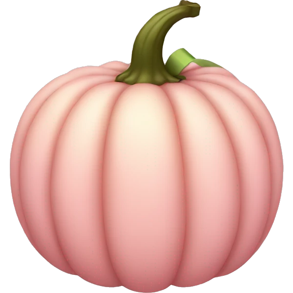Light pink Pumpkin with a bow emoji