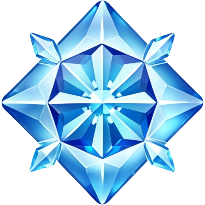 Blue Gem with an Ice Flake Inside emoji
