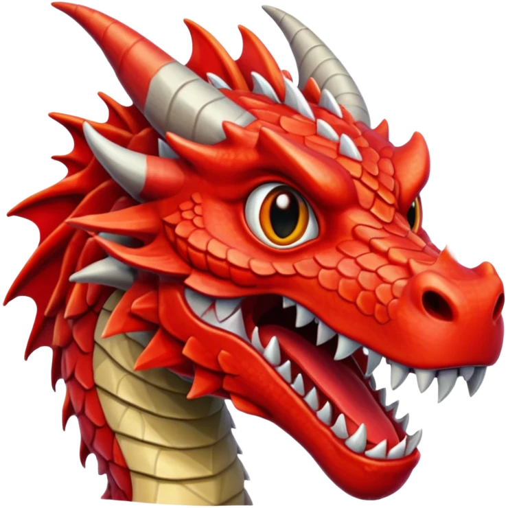 dragon de color rojo emoji