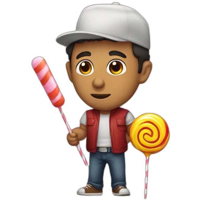 Manny Pardo with lollipop emoji
