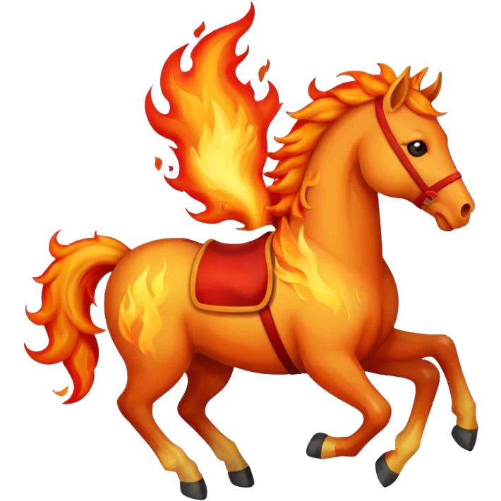 Horse on fire emoji