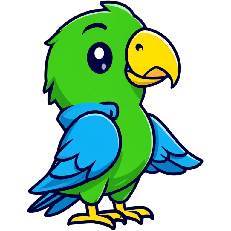 Parrot with coat  emoji