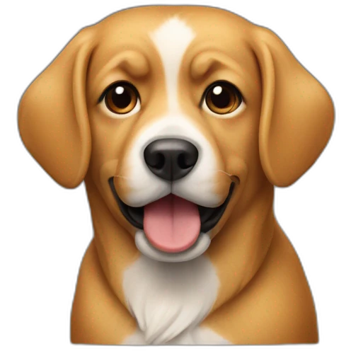A dog which looks like Donald trump emoji