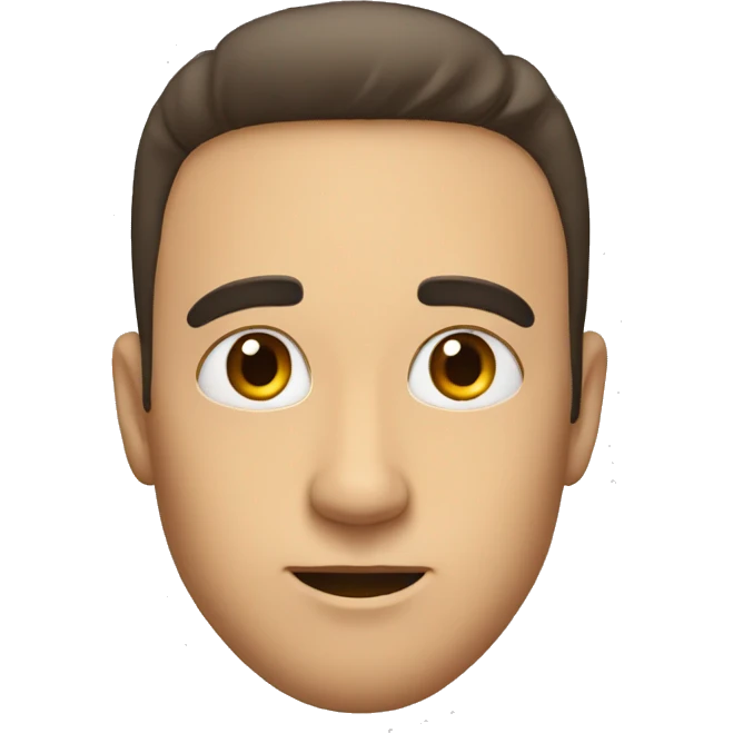A man with his eyes wide open and both of his eyebrows are raised up until his forehead emoji