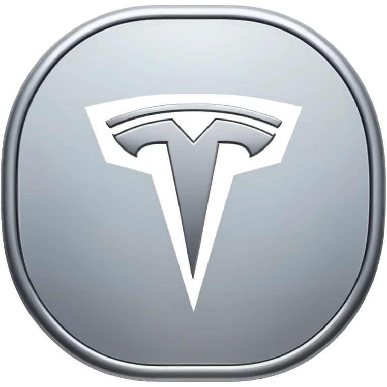 Tesla logo silver emoji