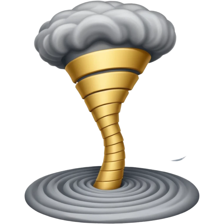 A slender grey tornado spiraling upward from the ground emoji