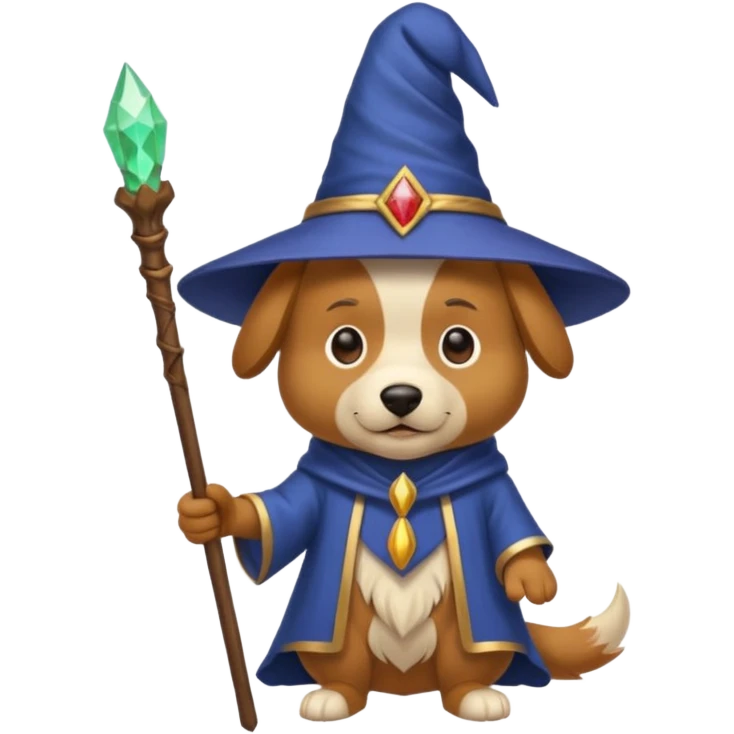 Dog wizard emoji