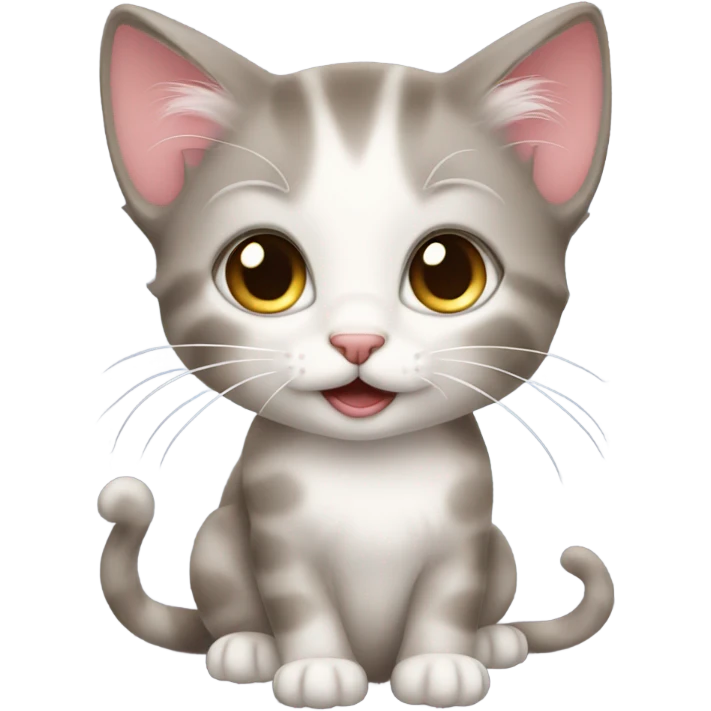 girl kitten with perfect hair and long nails emoji