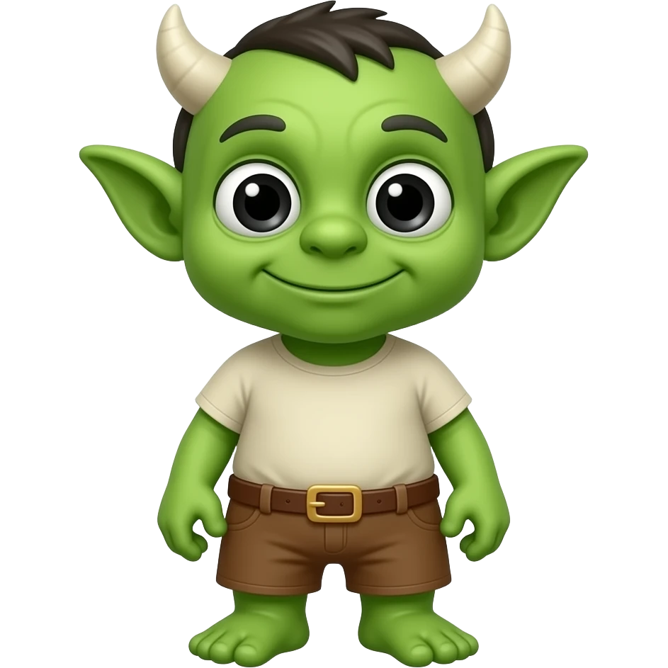 Cute green goblin emoji