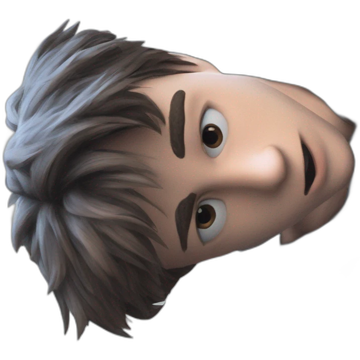 solo male with brown hair emoji