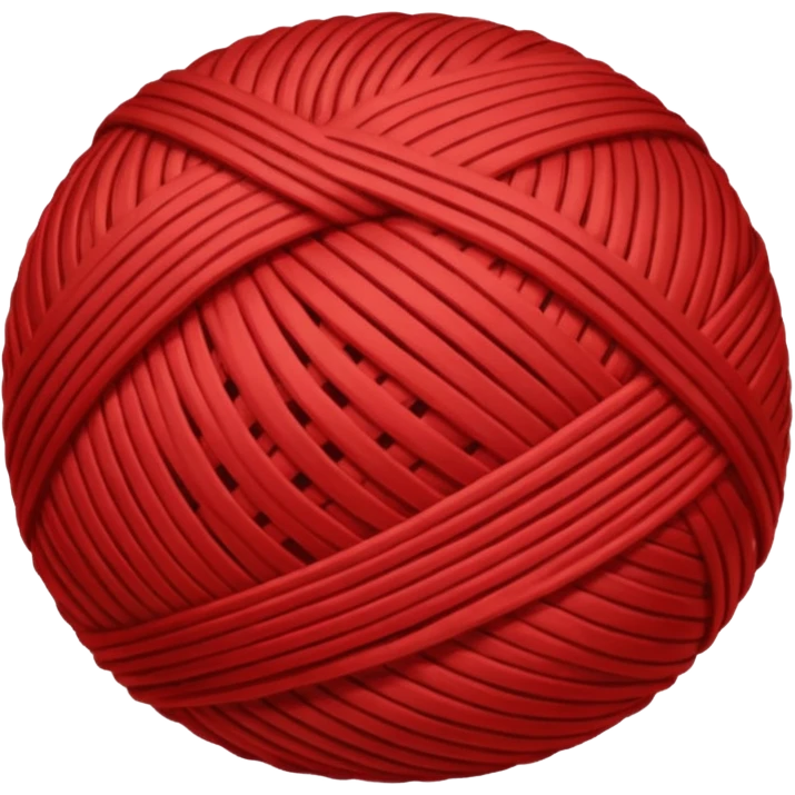 Rolled Yarn Ball red emoji