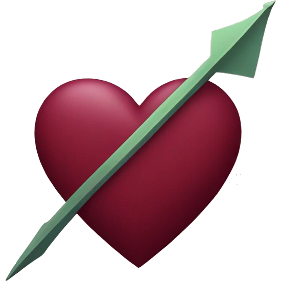 Double Burgundy Heart with Arrow emoji