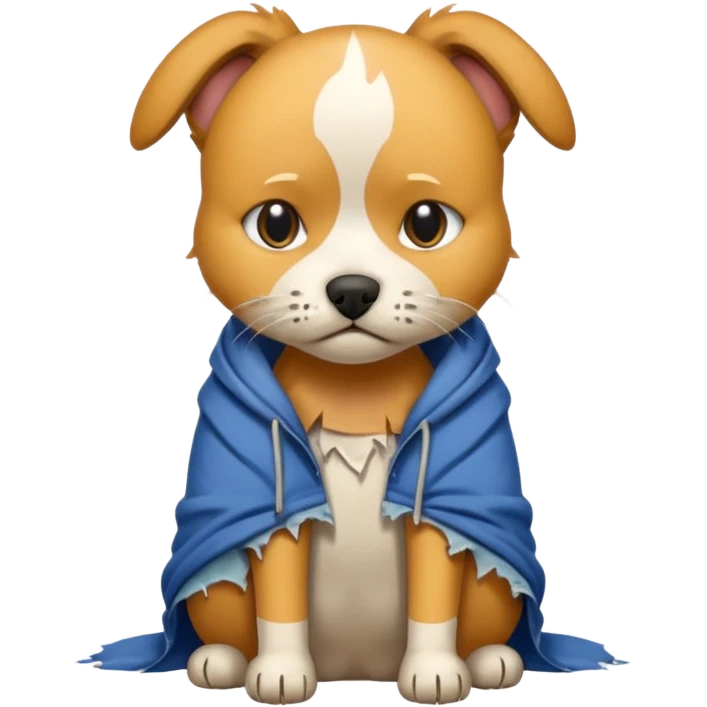 homeless dog cat with torn clothes


 emoji