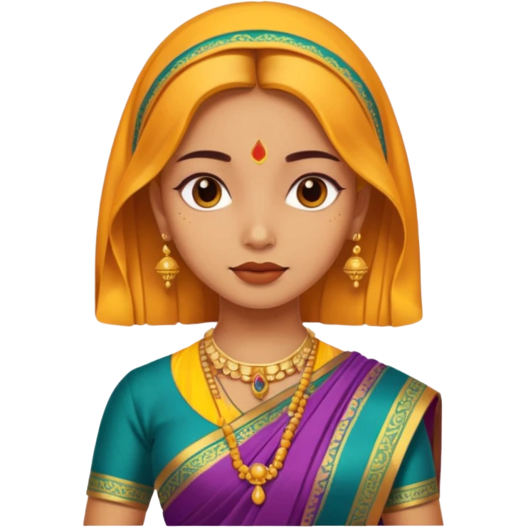 Honey and girl in saree  emoji