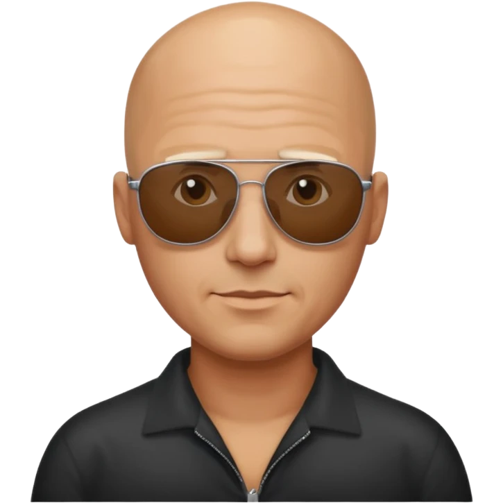 bald guy with sunglasses emoji