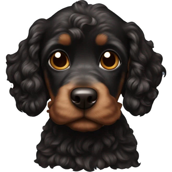 The black and brown cocker poo emoji