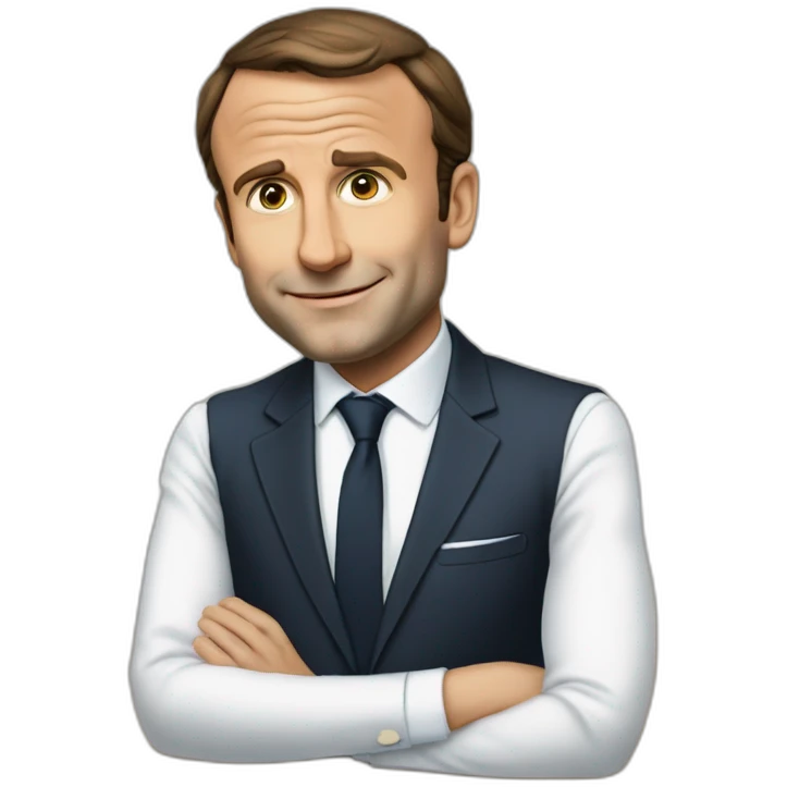 Macron avec plein de caca sur lui emoji