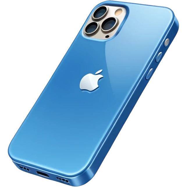 Téléphone iPhone 13 bleu emoji