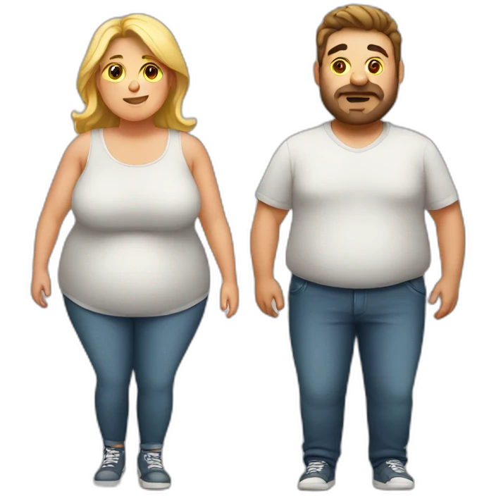 over weight couple emoji