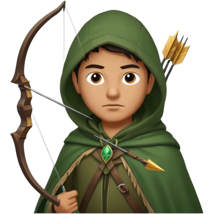 The classic hunter image with bow and arrow emoji