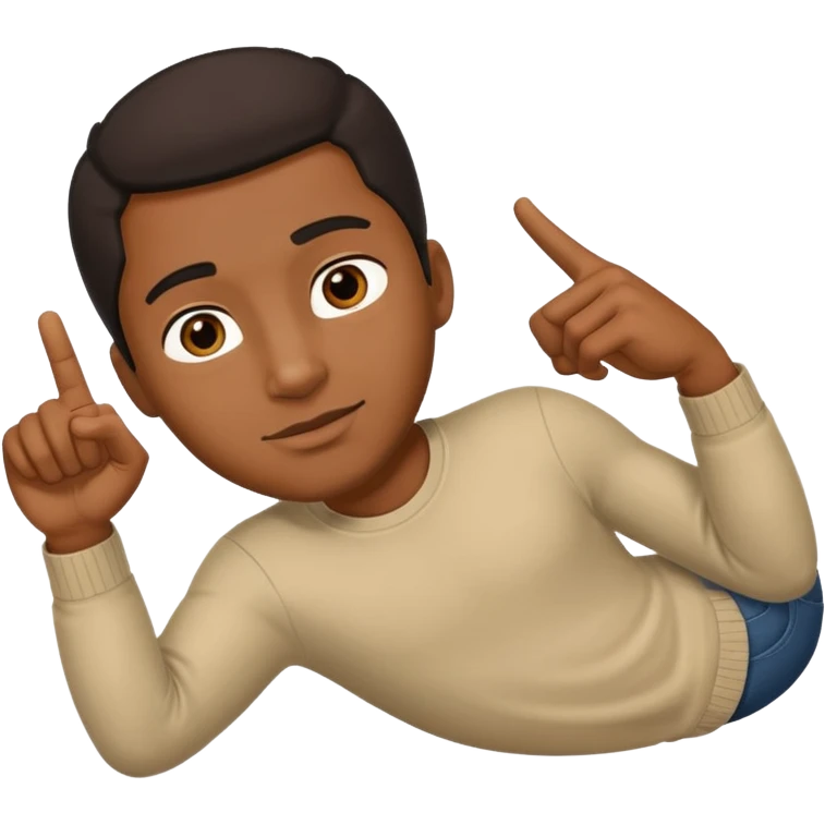 Black guy that’s laying down and pointing at u  emoji
