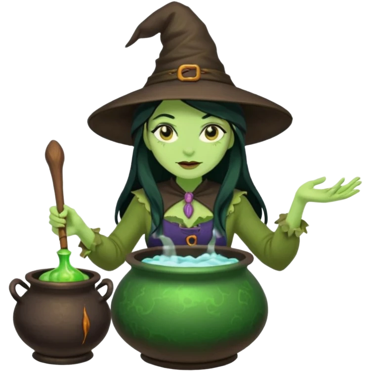 green witch cooking potion emoji