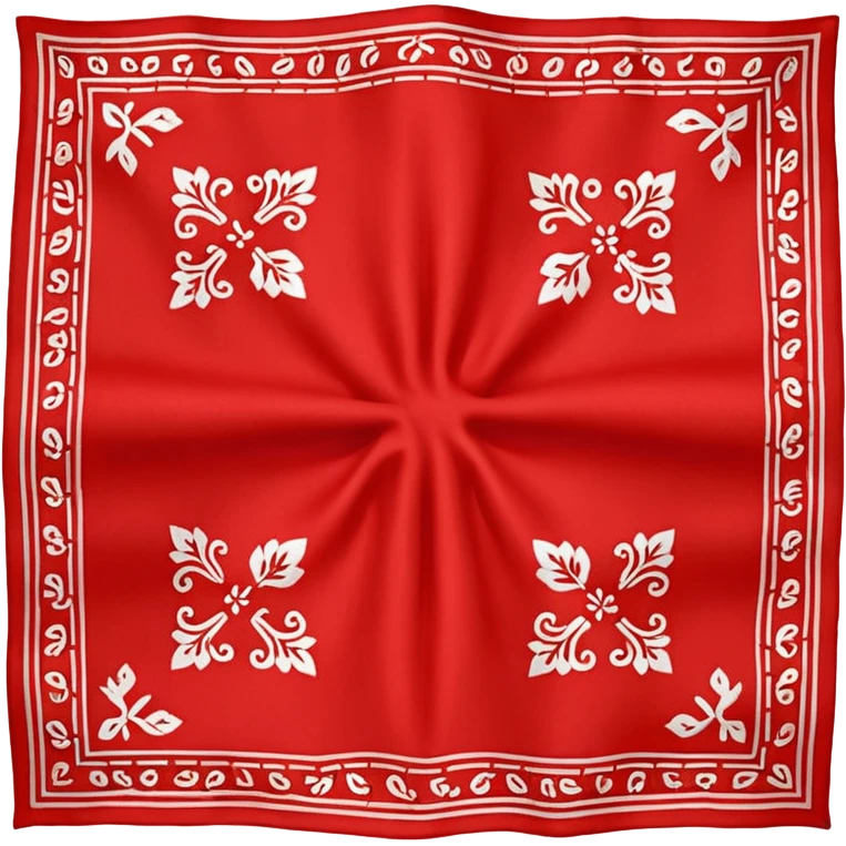 red bandana scarf, simple emoji
