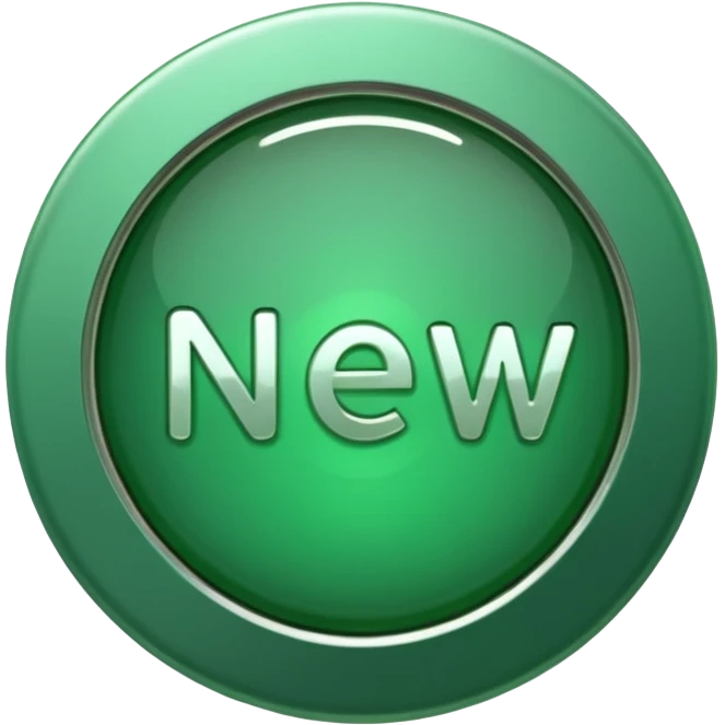 emoji of a green badge with the work 'new' inside emoji