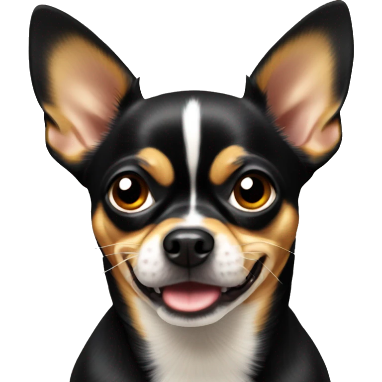 Black and tan Miniature pincher chihuahua angry  emoji