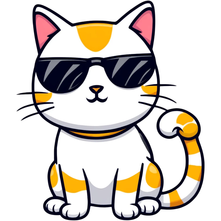 Cat with sunglasses emoji