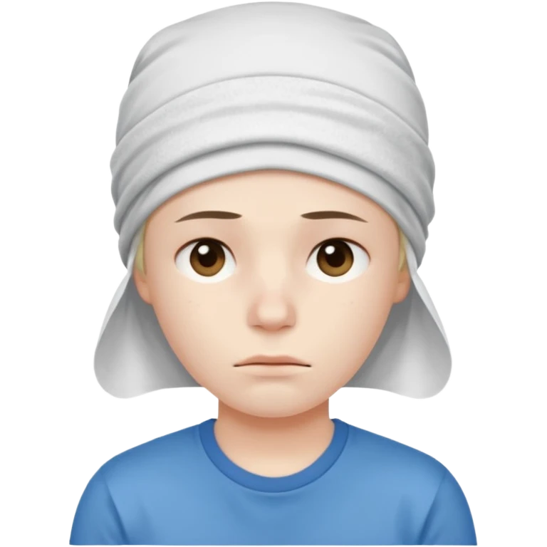 A person with headaches and a cold pack on the head emoji