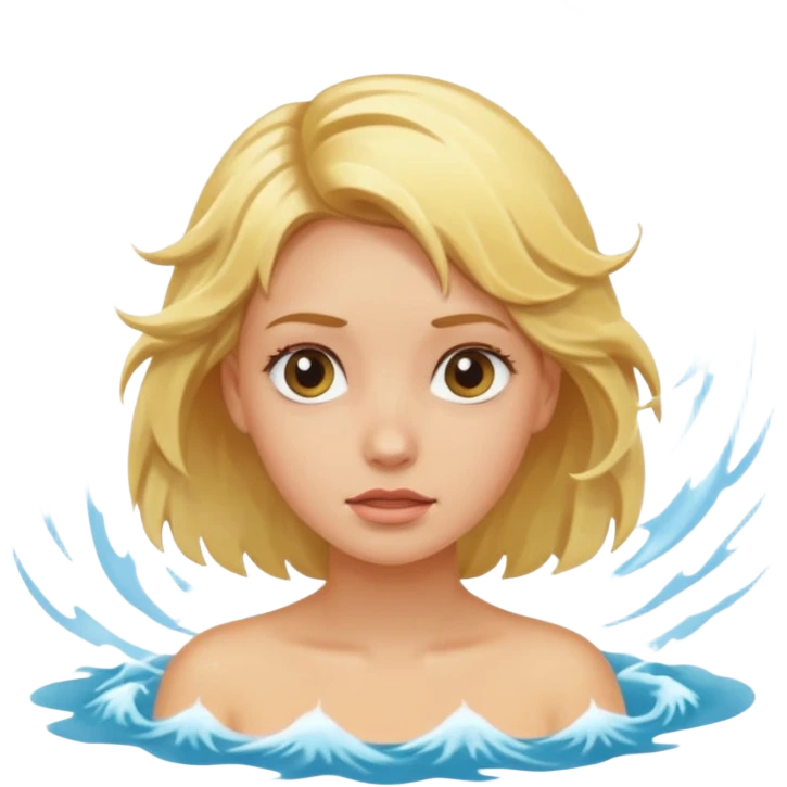 blonde girl in hurricane  emoji