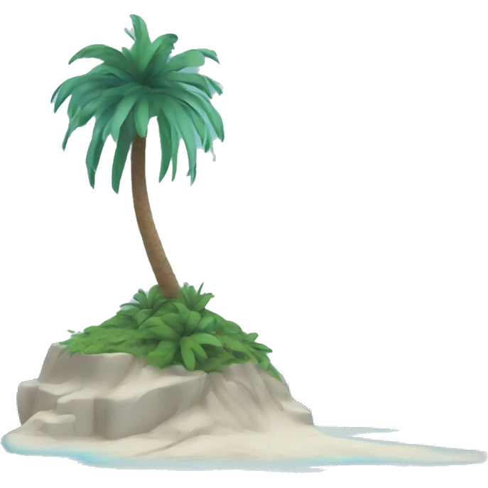 paste blue island with palm emoji